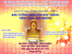 Khu tưởng niệm Tôn Đức Thắng - Tiên Lãng - Hải Phòng