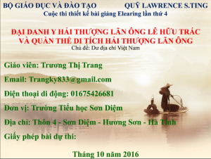 Đại danh ý Hải Thượng Lãn Ông Lê Hữu Trác và Quần thể di tích Hải Thượng Lãn Ông