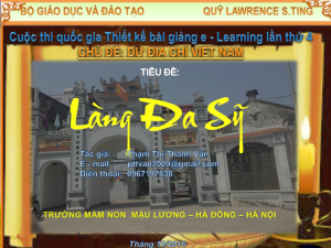Làng Đa Sỹ - Kiến Hưng - Hà Đông