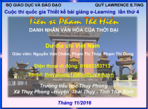 Tiến Sĩ Phạm Thế Hiển-Danh Nhân Văn Hóa Của Thời Đại