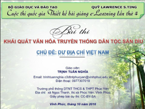 Khái quát văn hóa truyền thống dân tộc Sán Dìu